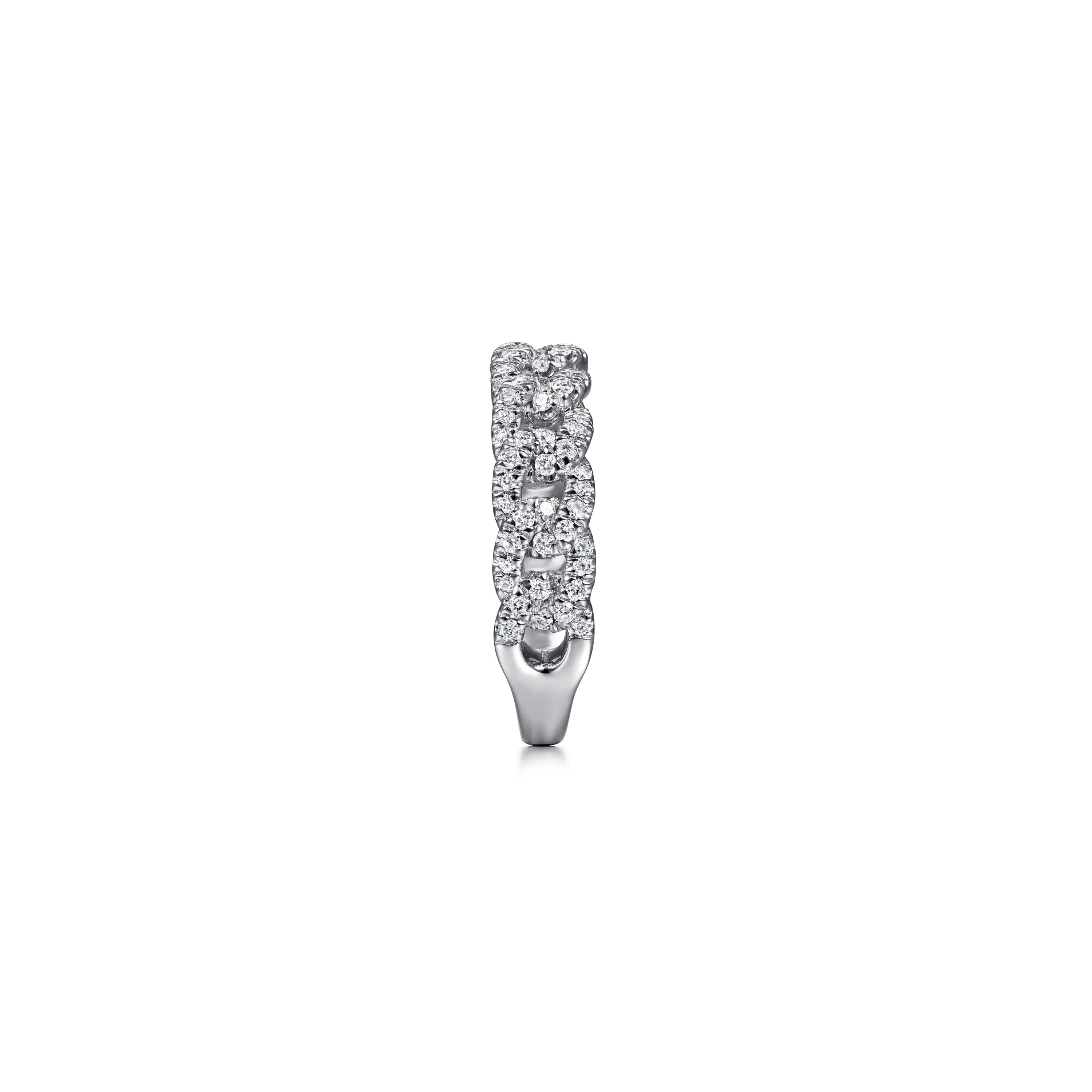 Gabriel & Co. Stackable Curb Link Diamond Ring