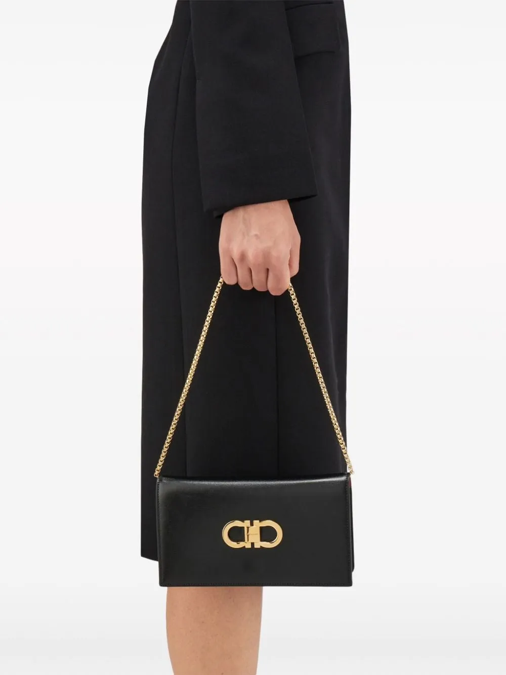 Gancini leather mini bag