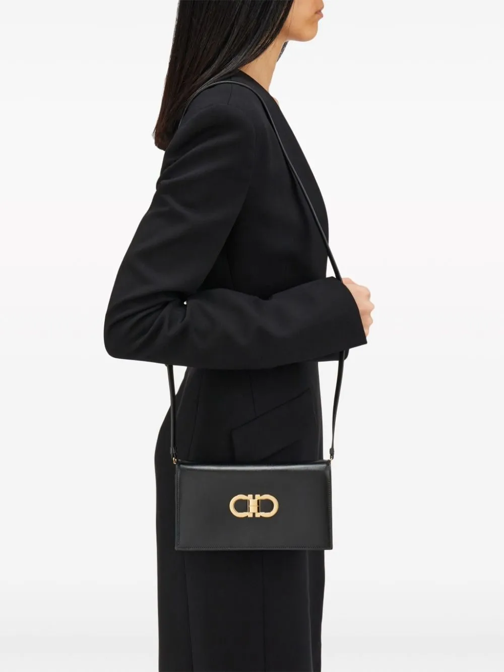 Gancini leather mini bag
