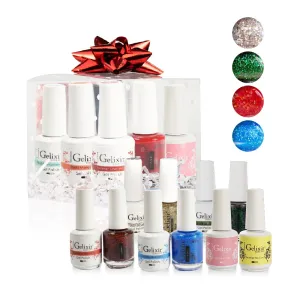 GELIXIR Holiday Gift Bundle: 4 Gel & Lacquer, 1 Base Gel, 1 Top Gel - 134, 178, 103, 082