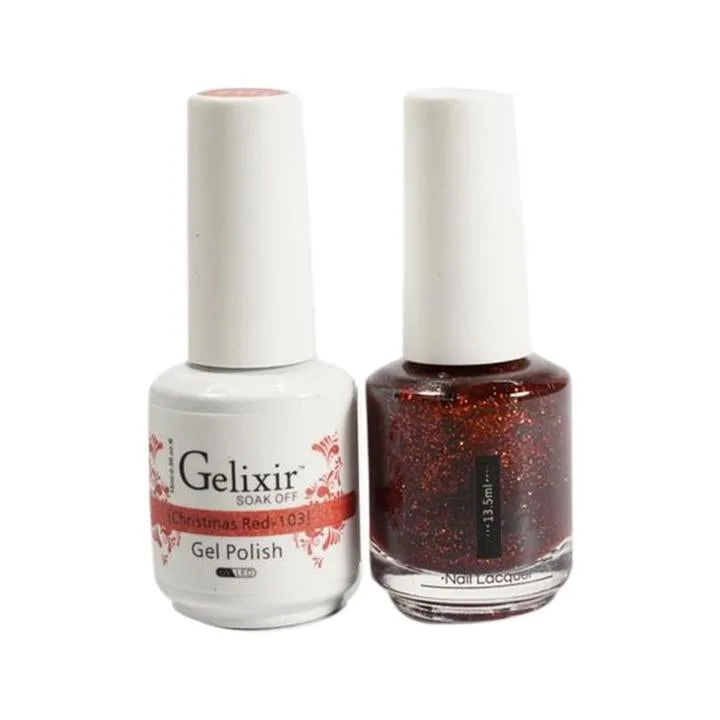 GELIXIR Holiday Gift Bundle: 4 Gel & Lacquer, 1 Base Gel, 1 Top Gel - 134, 178, 103, 082