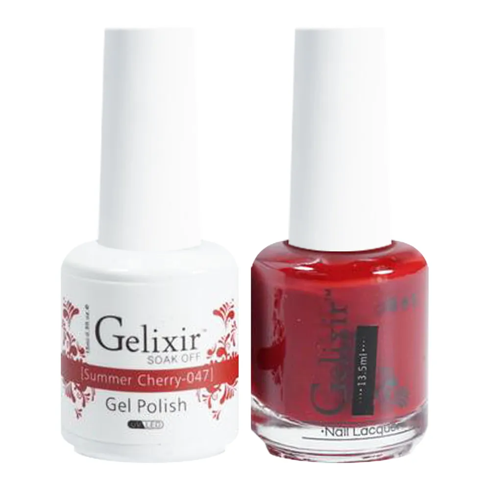 GELIXIR Holiday Gift Bundle: 7 Gel & Lacquer, 1 Base Gel, 1 Top Gel - 001, 010, 067, 059, 071, 087, 047