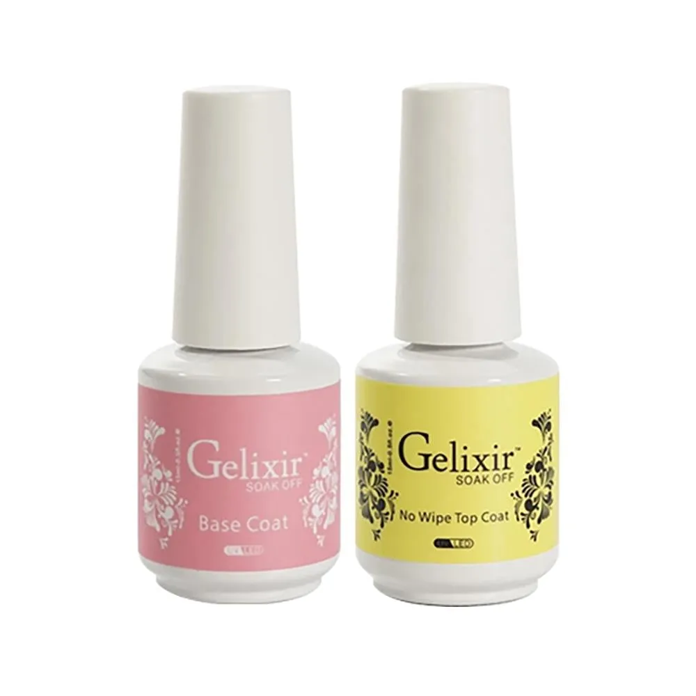 GELIXIR Holiday Gift Bundle: 7 Gel & Lacquer, 1 Base Gel, 1 Top Gel - 001, 010, 067, 059, 071, 087, 047