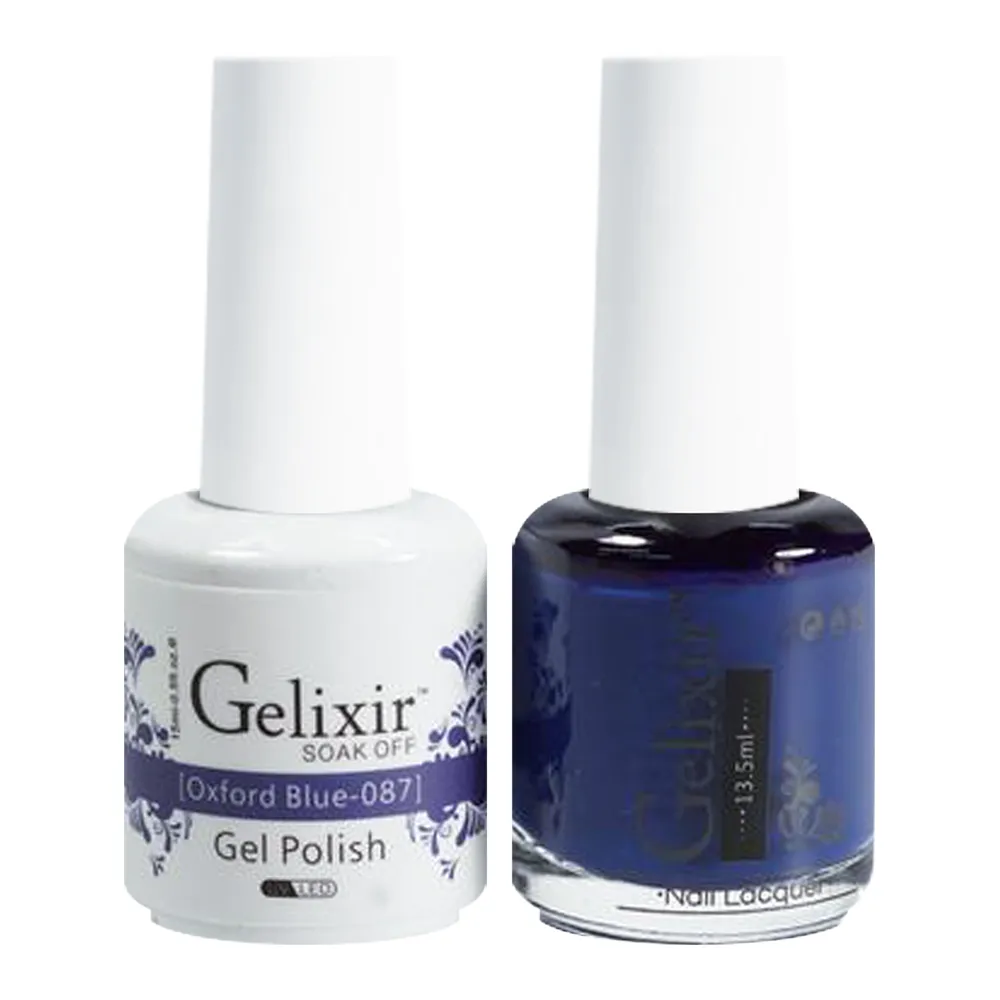 GELIXIR Holiday Gift Bundle: 7 Gel & Lacquer, 1 Base Gel, 1 Top Gel - 001, 010, 067, 059, 071, 087, 047