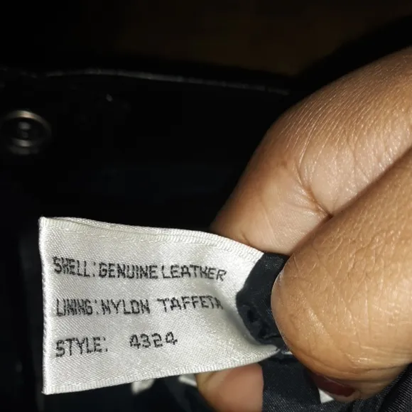 Genuine leather skirt