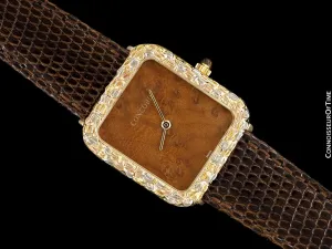 Gerald Genta Concord Mens Vintage Bark Watch (Designer of Audemars Piguet Royal Oak) - Multicolor 18K Gold