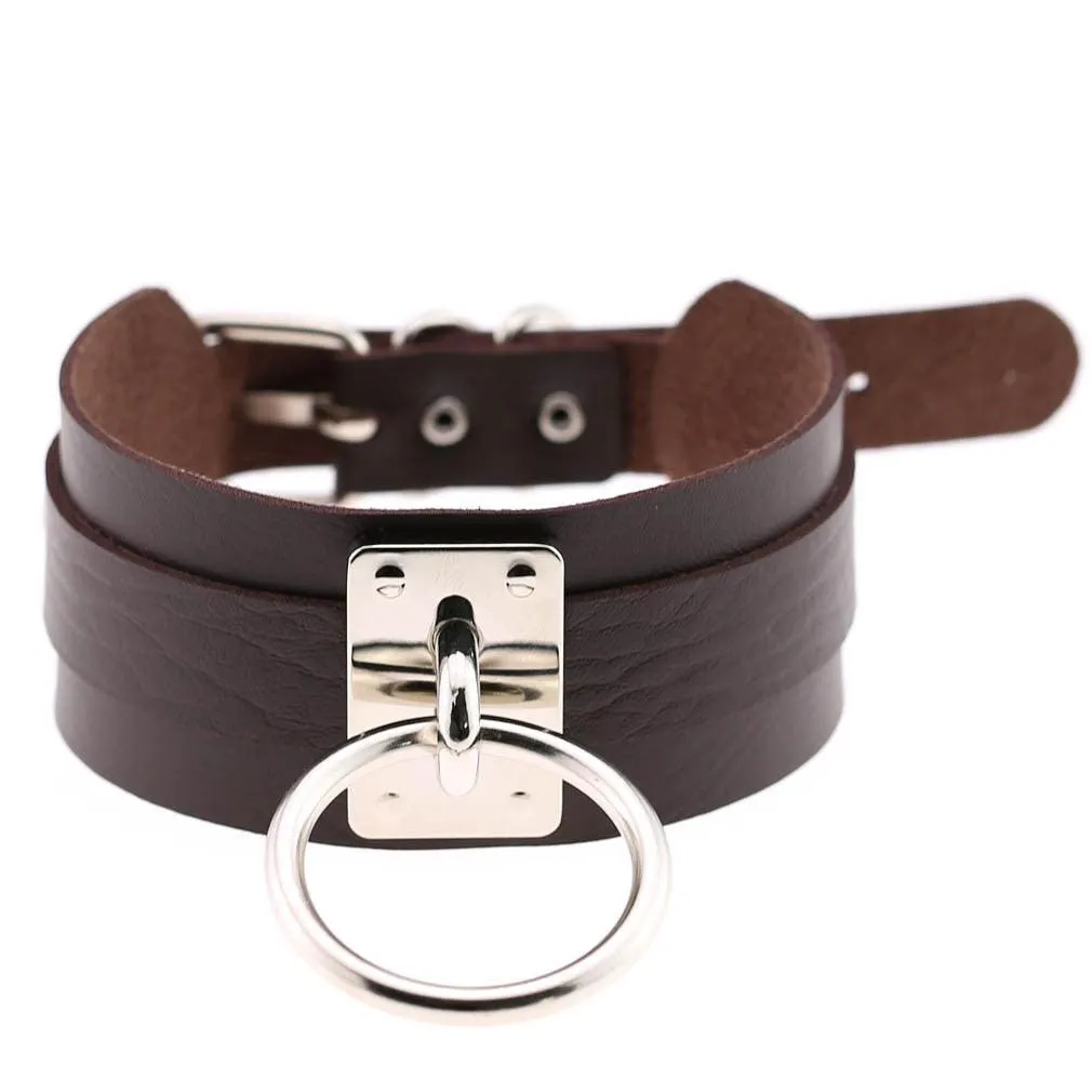 Gothic Chokers Necklace PU Leather