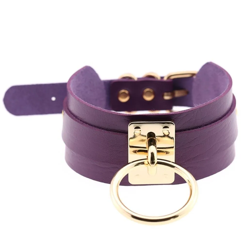 Gothic Chokers Necklace PU Leather