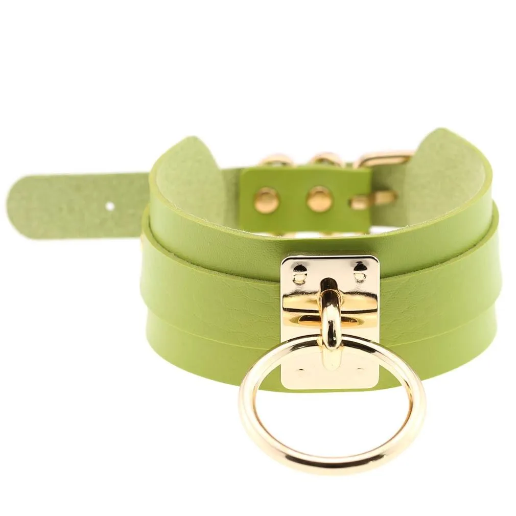 Gothic Chokers Necklace PU Leather