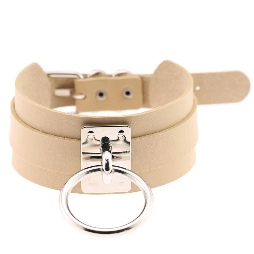 Gothic Chokers Necklace PU Leather