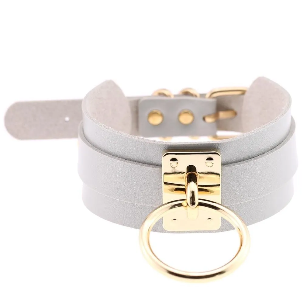 Gothic Chokers Necklace PU Leather