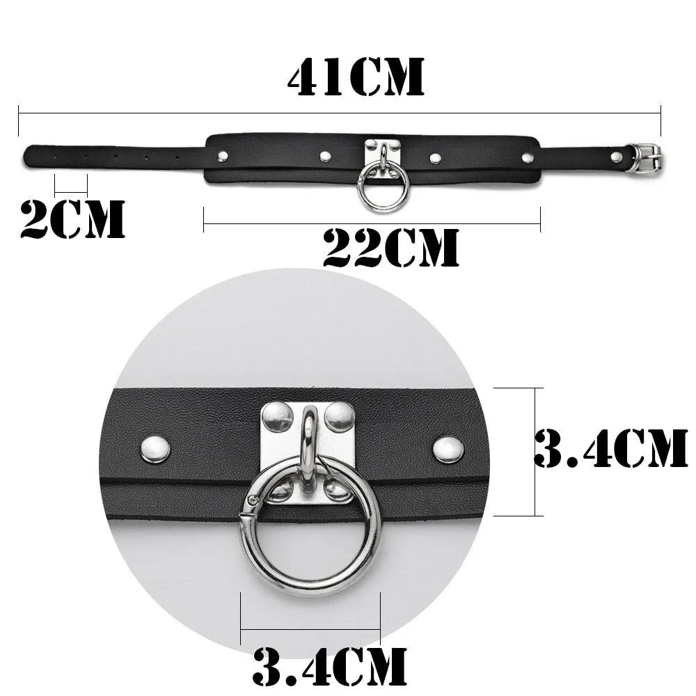 Gothic Chokers Necklace PU Leather