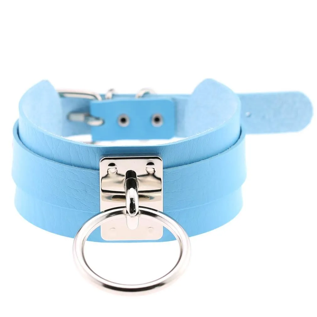 Gothic Chokers Necklace PU Leather