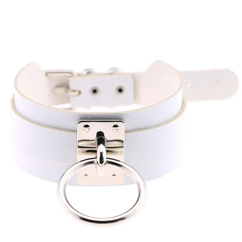 Gothic Chokers Necklace PU Leather