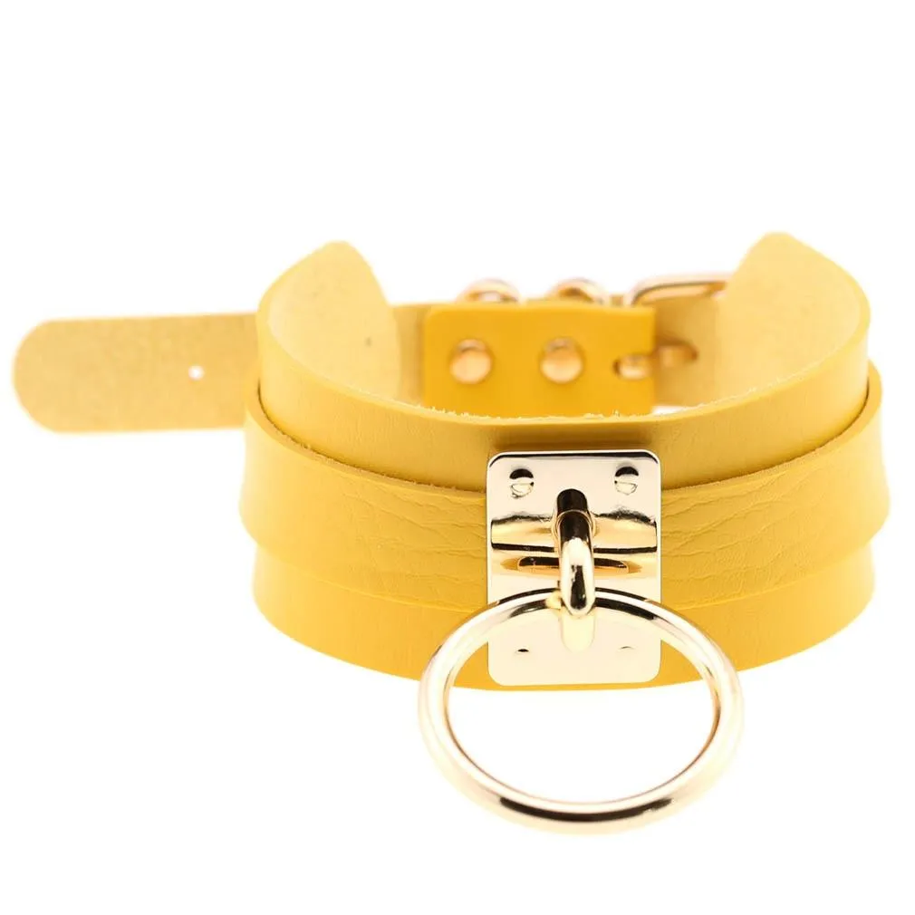 Gothic Chokers Necklace PU Leather