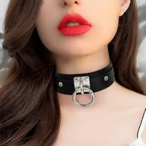 Gothic Chokers Necklace PU Leather