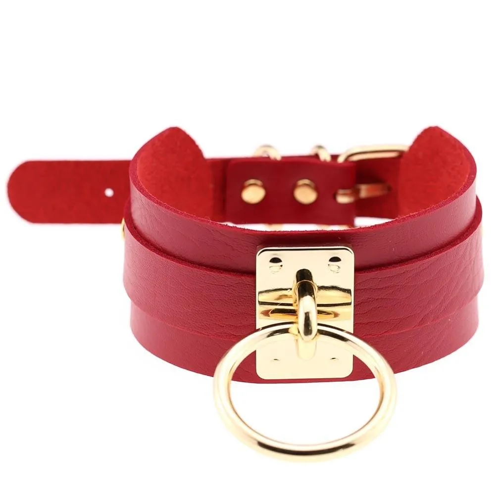Gothic Chokers Necklace PU Leather