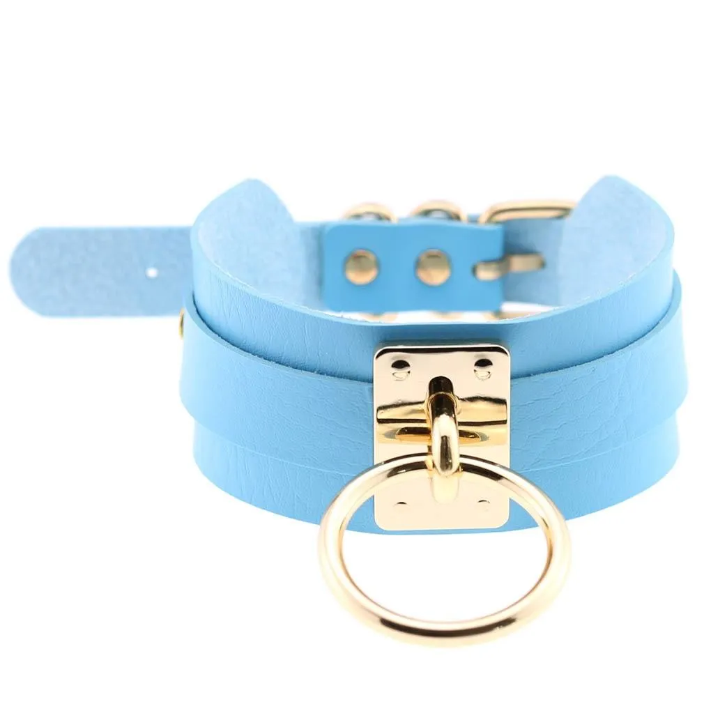 Gothic Chokers Necklace PU Leather