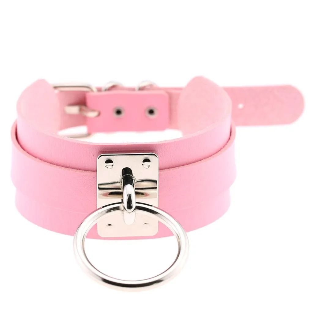 Gothic Chokers Necklace PU Leather