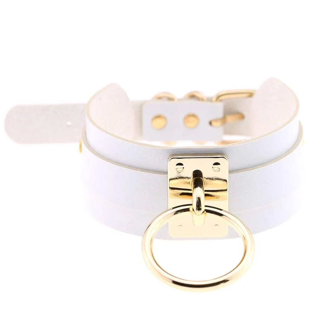 Gothic Chokers Necklace PU Leather