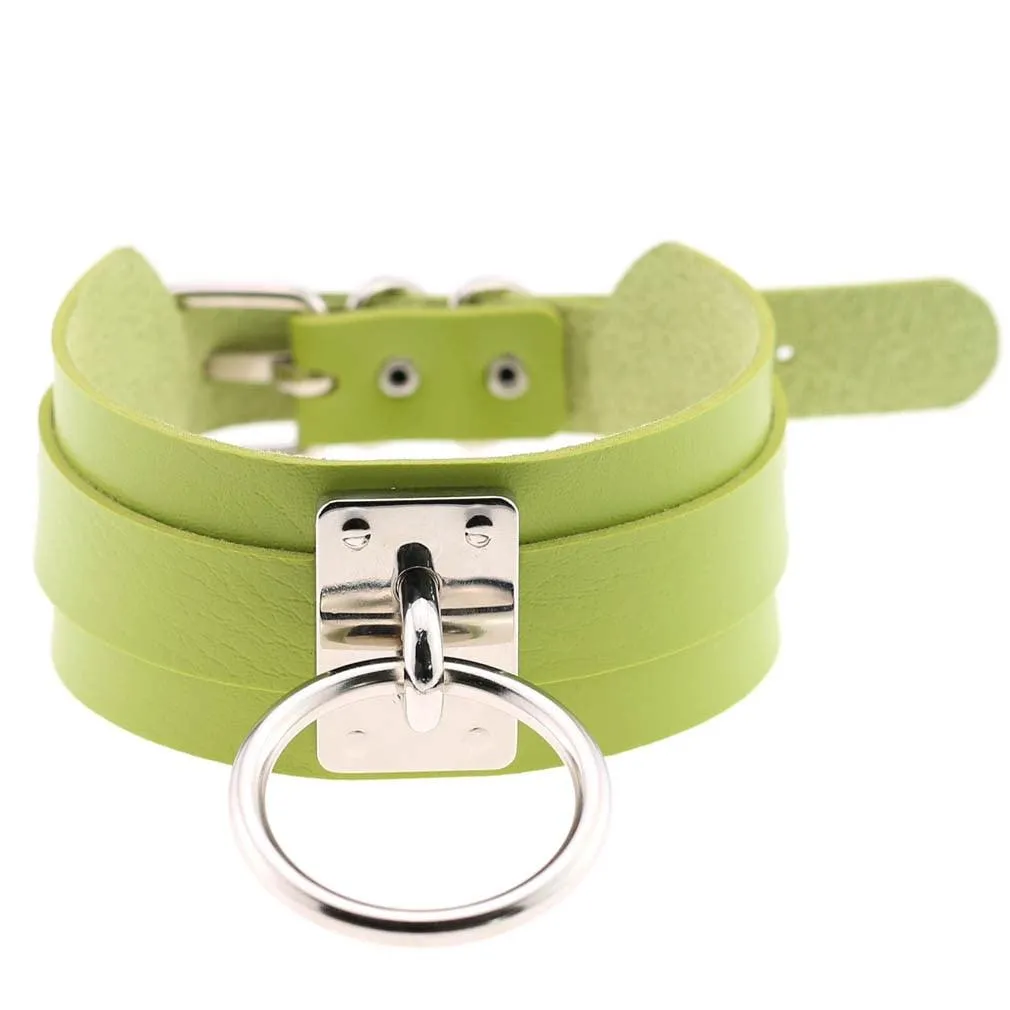 Gothic Chokers Necklace PU Leather