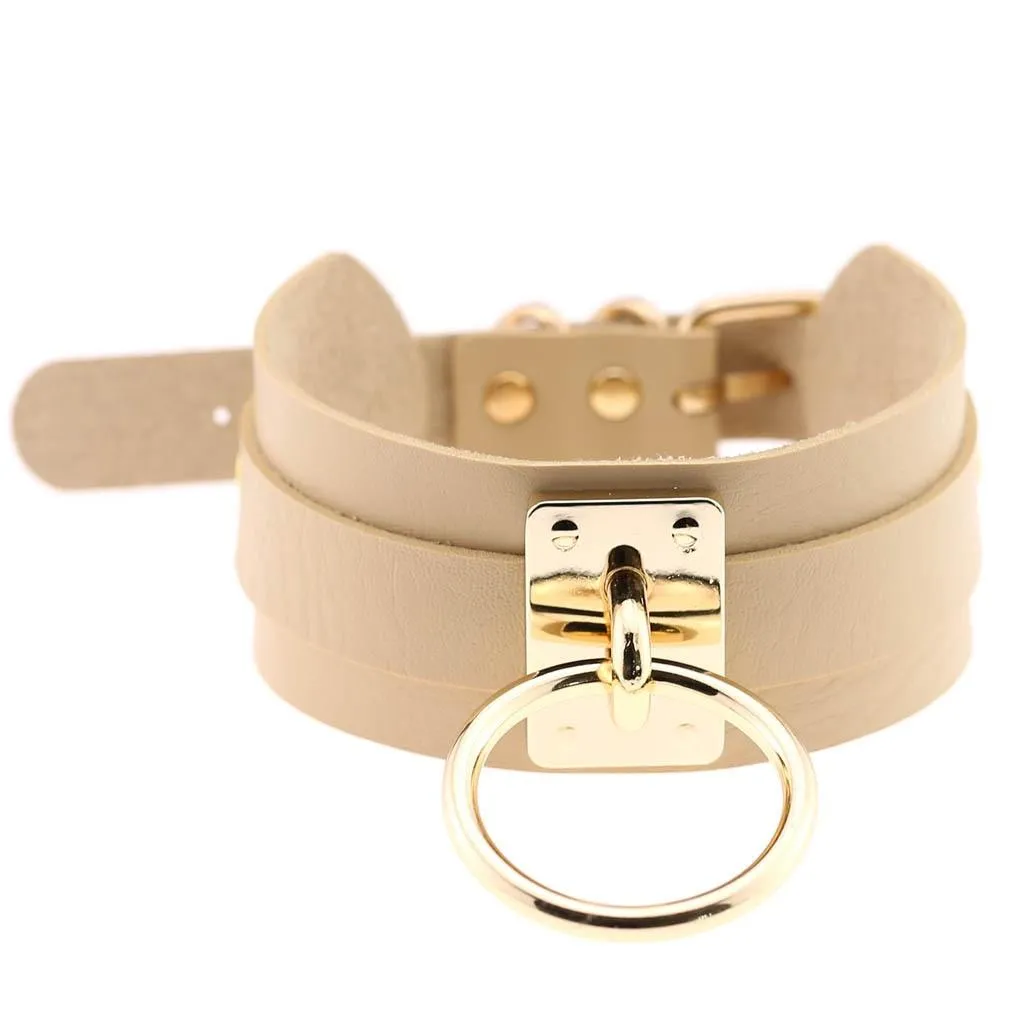 Gothic Chokers Necklace PU Leather