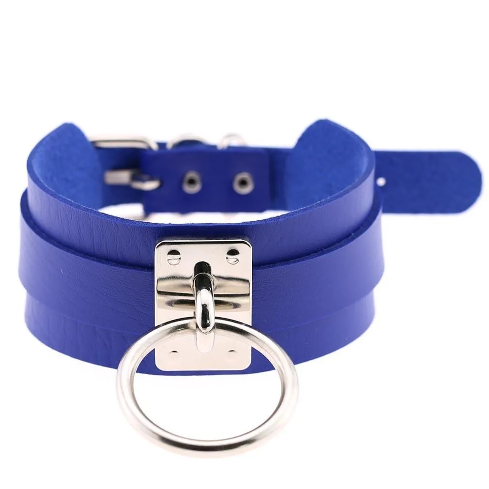 Gothic Chokers Necklace PU Leather