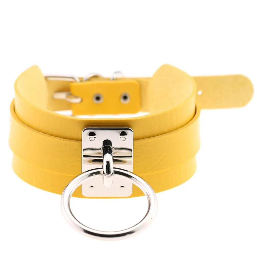 Gothic Chokers Necklace PU Leather