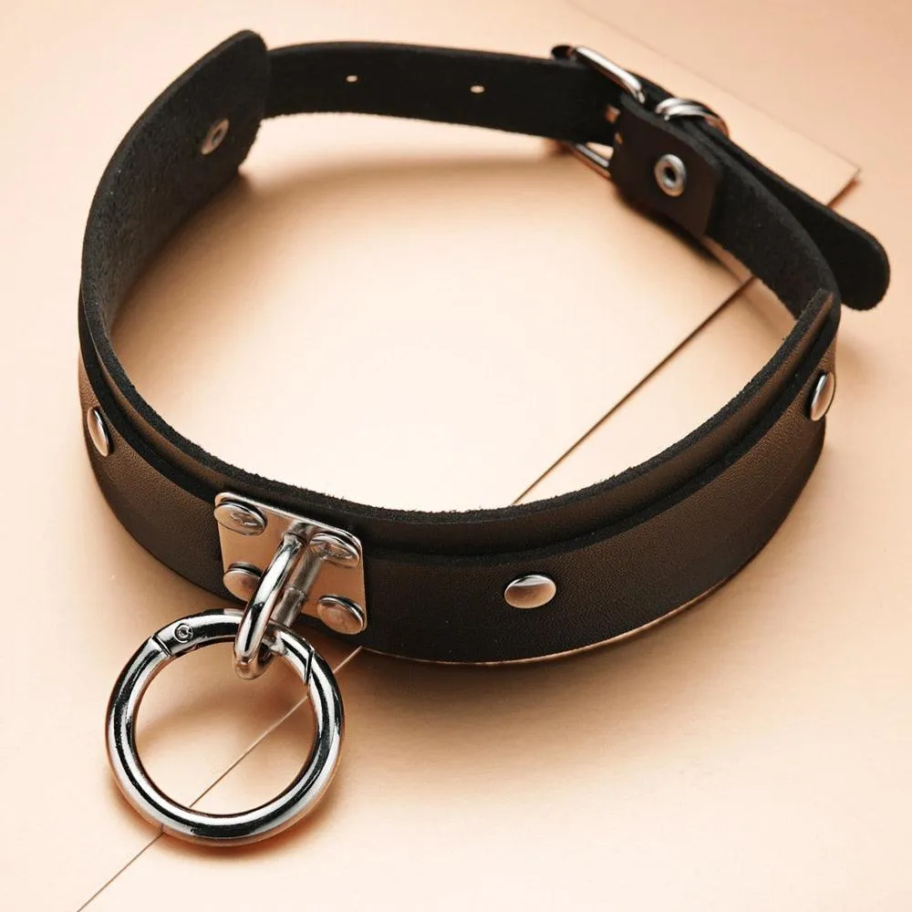 Gothic Chokers Necklace PU Leather
