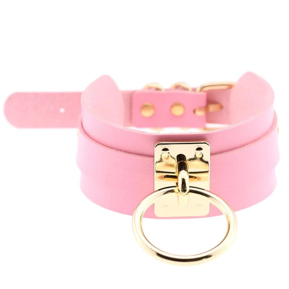 Gothic Chokers Necklace PU Leather