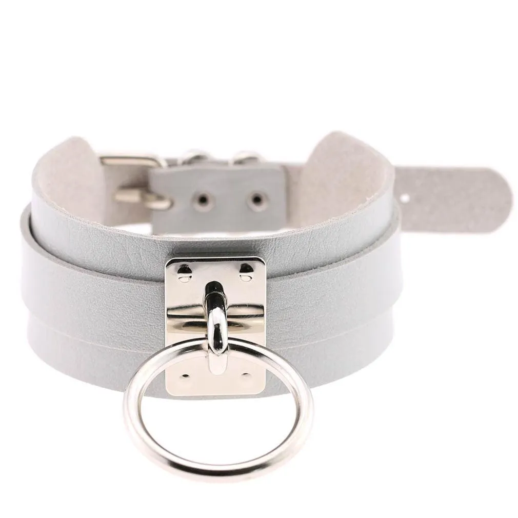 Gothic Chokers Necklace PU Leather