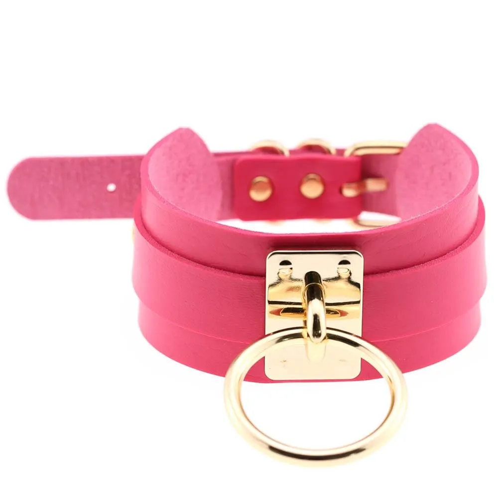 Gothic Chokers Necklace PU Leather
