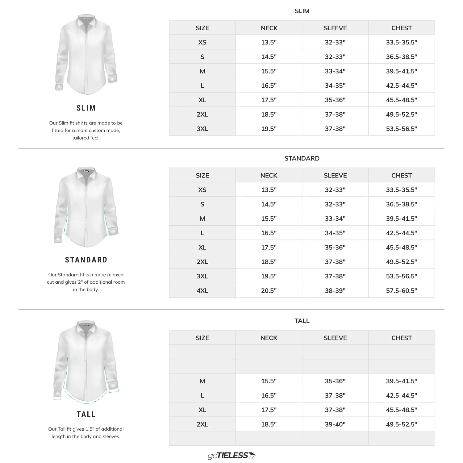 goTIELESS Ultimate Dress Shirt (Light Grey)