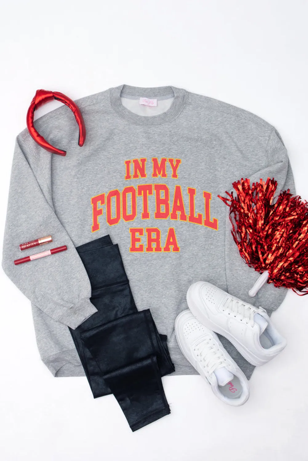 Gray IN MY FOOTBALL ERA Drop Shoulder Sweatshirt