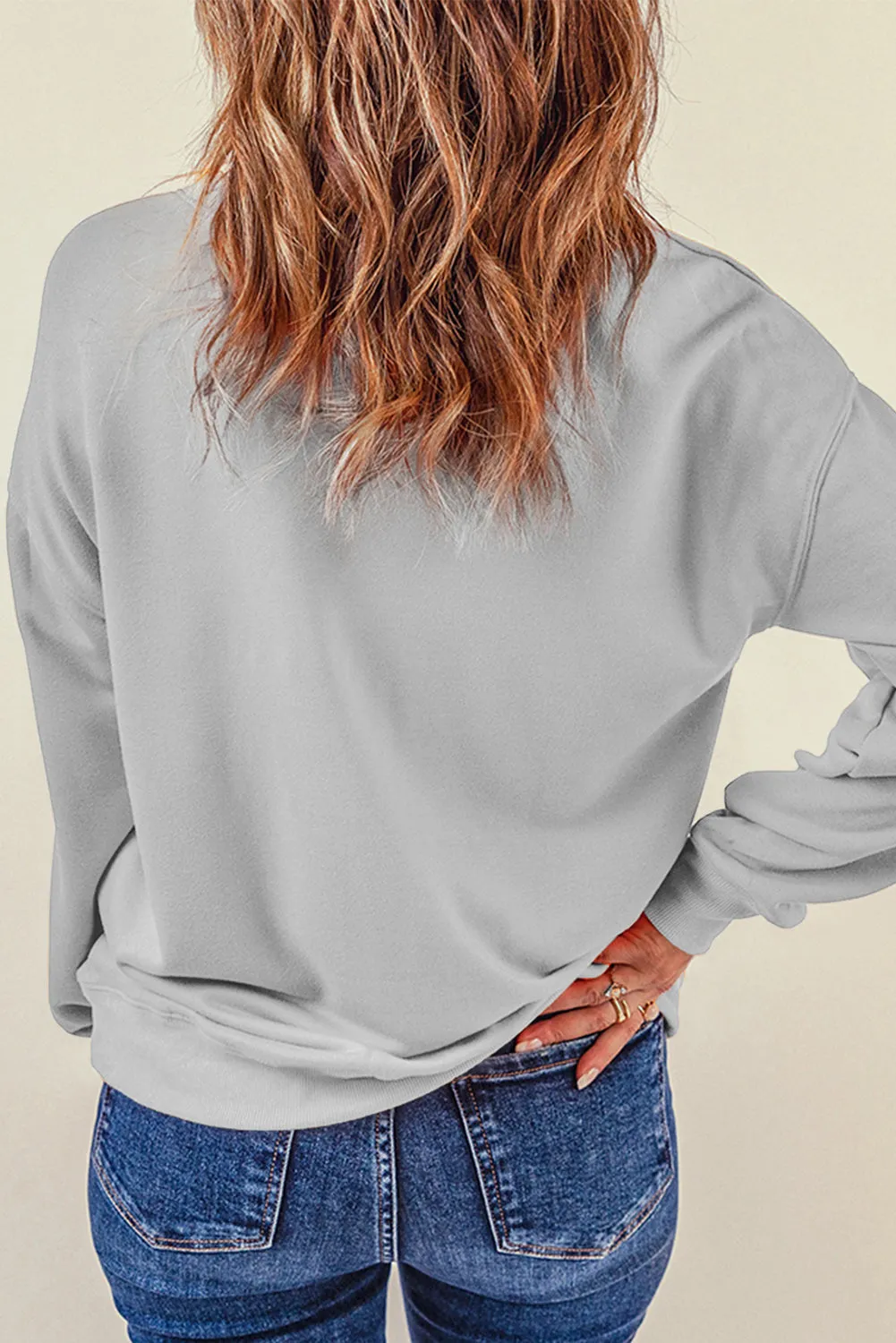 Gray IN MY FOOTBALL ERA Drop Shoulder Sweatshirt
