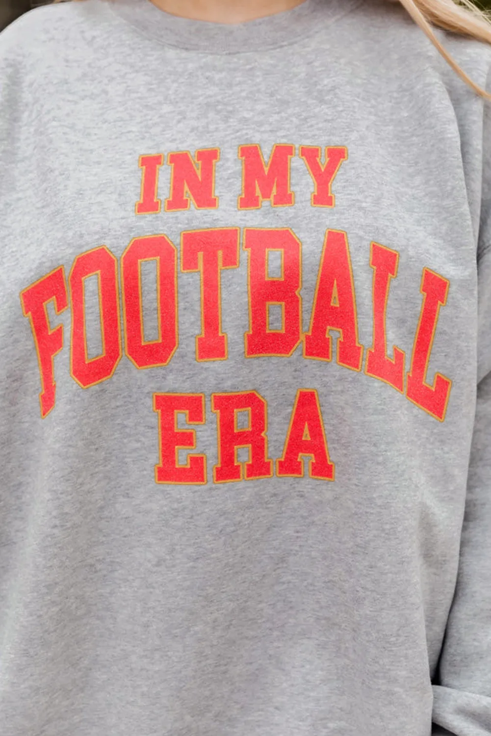 Gray IN MY FOOTBALL ERA Drop Shoulder Sweatshirt