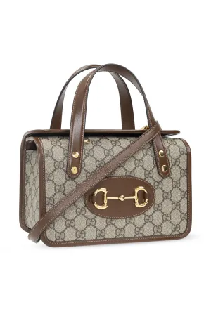Gucci Horsebit 1955 GG Mini Top Handle Bag in Brown