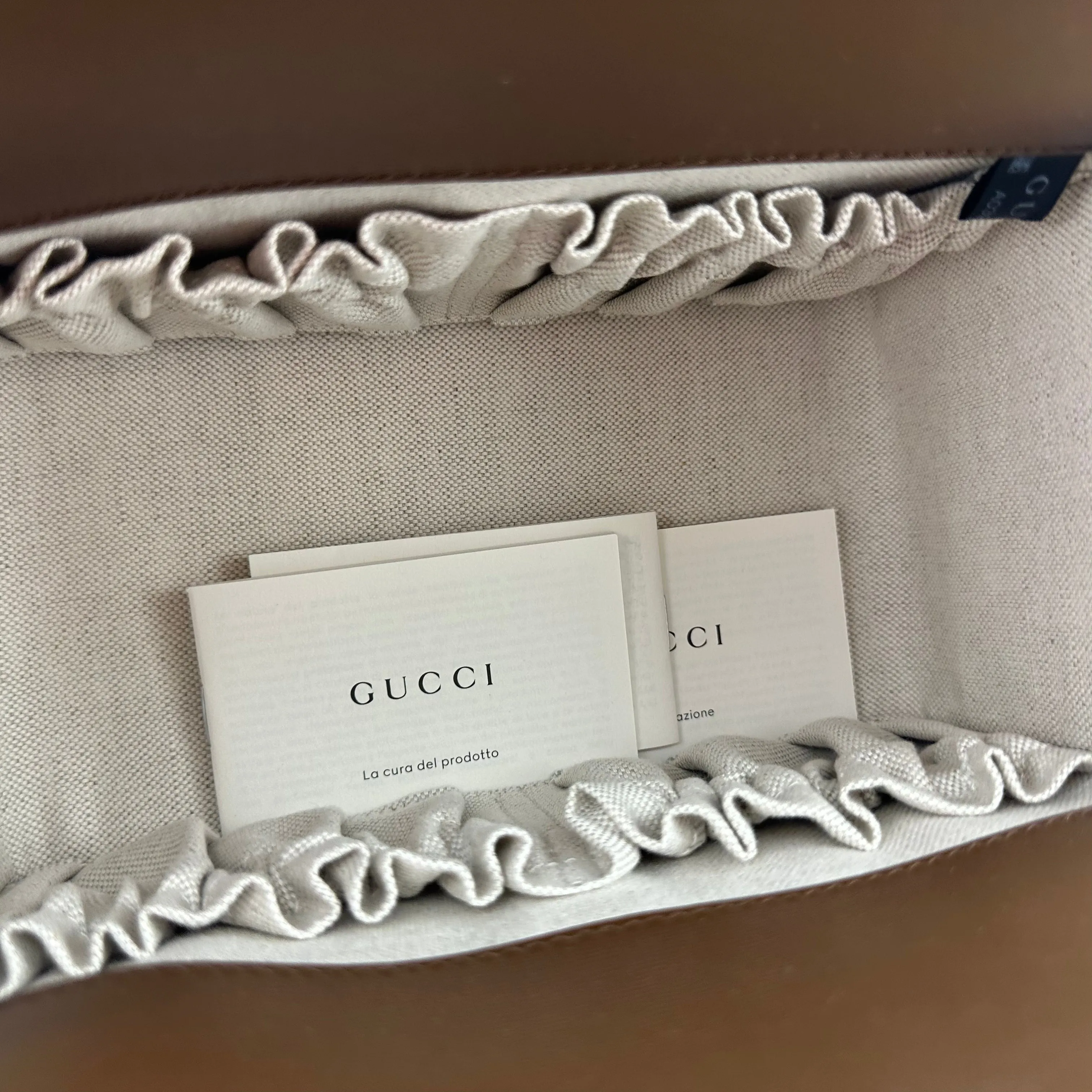 Gucci Horsebit 1955 GG Mini Top Handle Bag in Brown