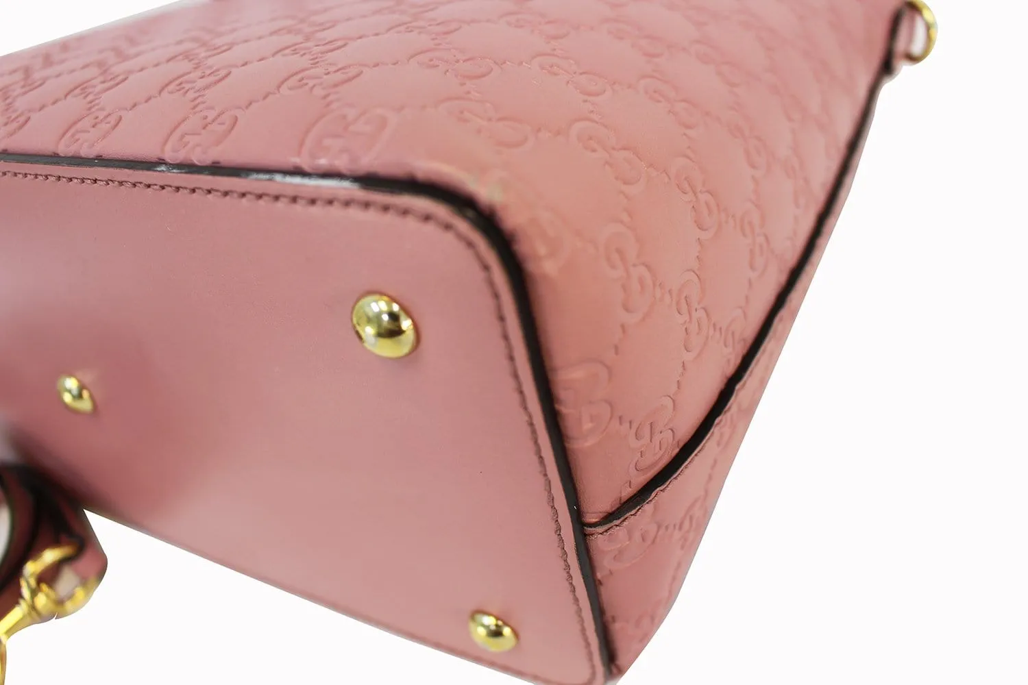 GUCCI Pink Signature Guccissima Leather Top Handle Bag 428226