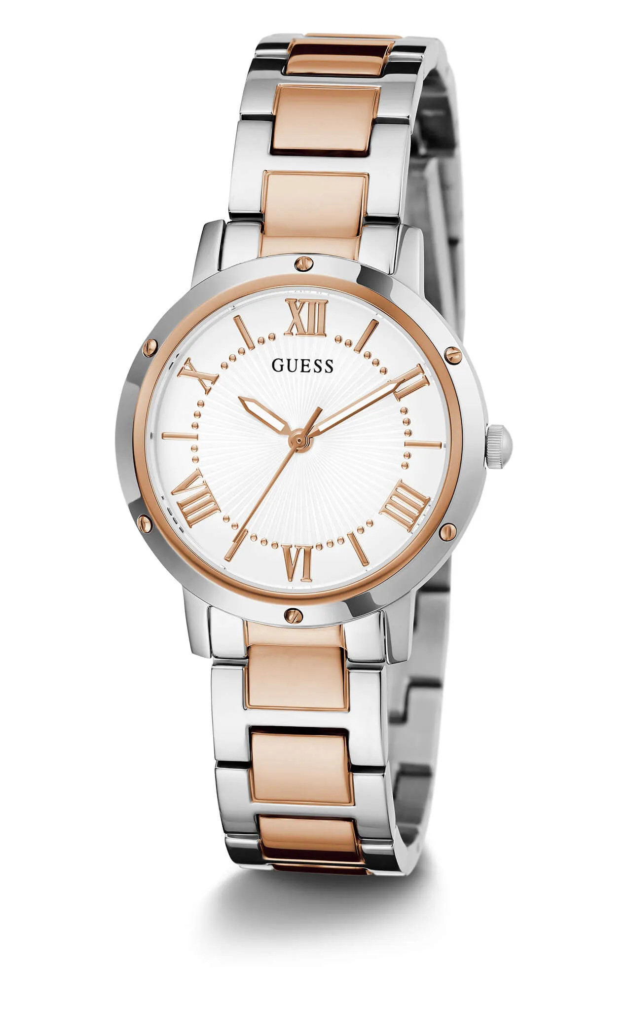 Guess Dawn Silver & Rose Gold Watch