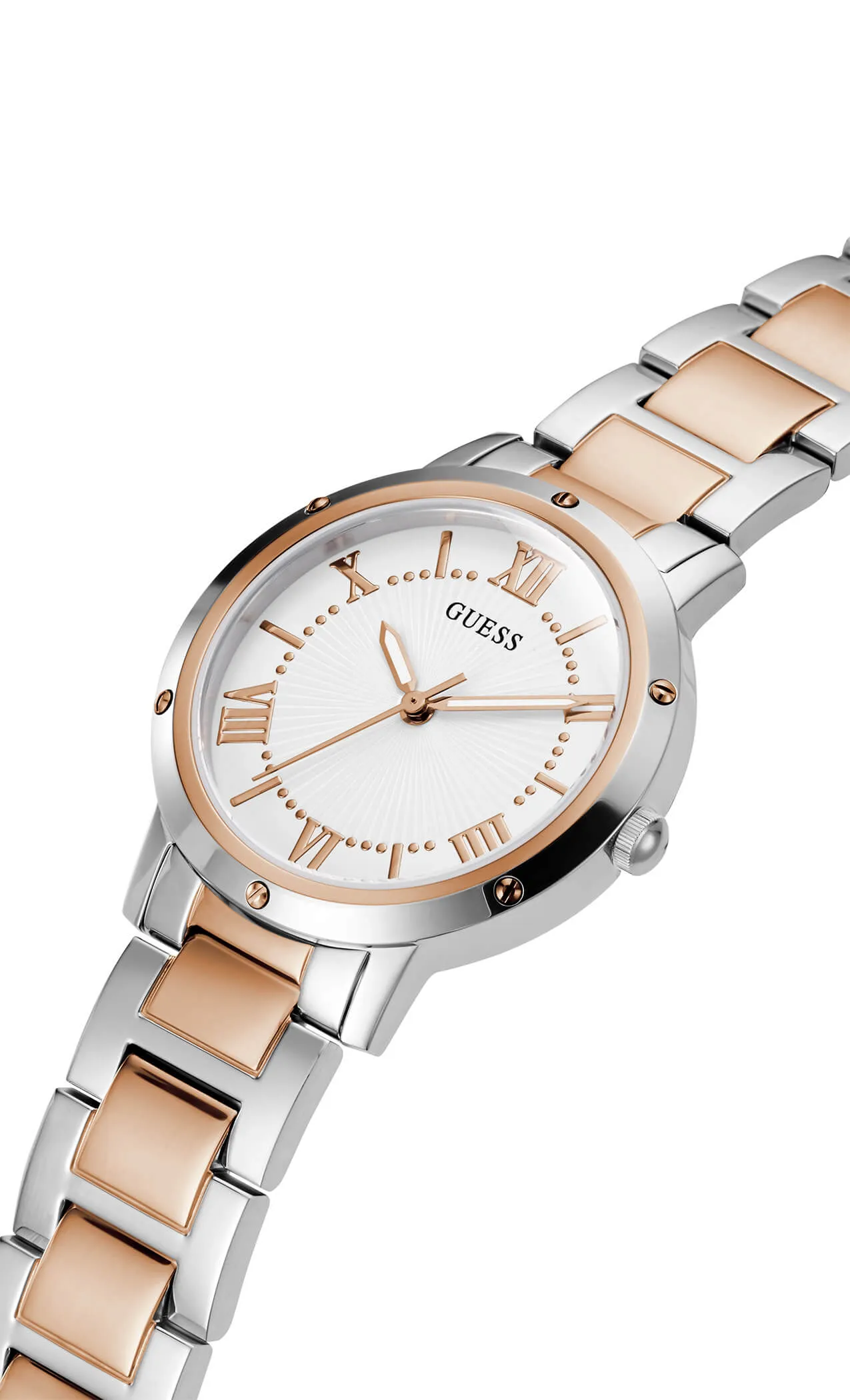 Guess Dawn Silver & Rose Gold Watch