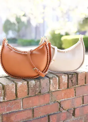 GWYNN WHIPSTITCH HANDBAG-CAMEL