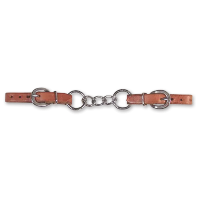 Harness Curb Strap: 3 Chain Link-CSHC3