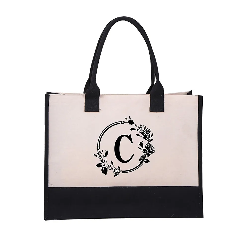 Harper | Letter Personalized Tote Bag