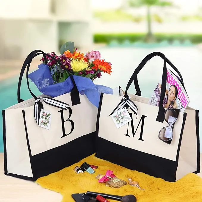 Harper | Letter Personalized Tote Bag