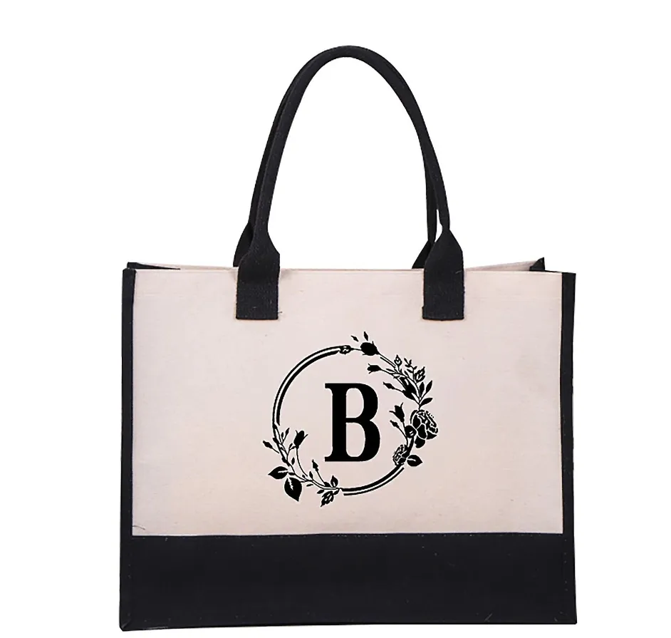 Harper | Letter Personalized Tote Bag