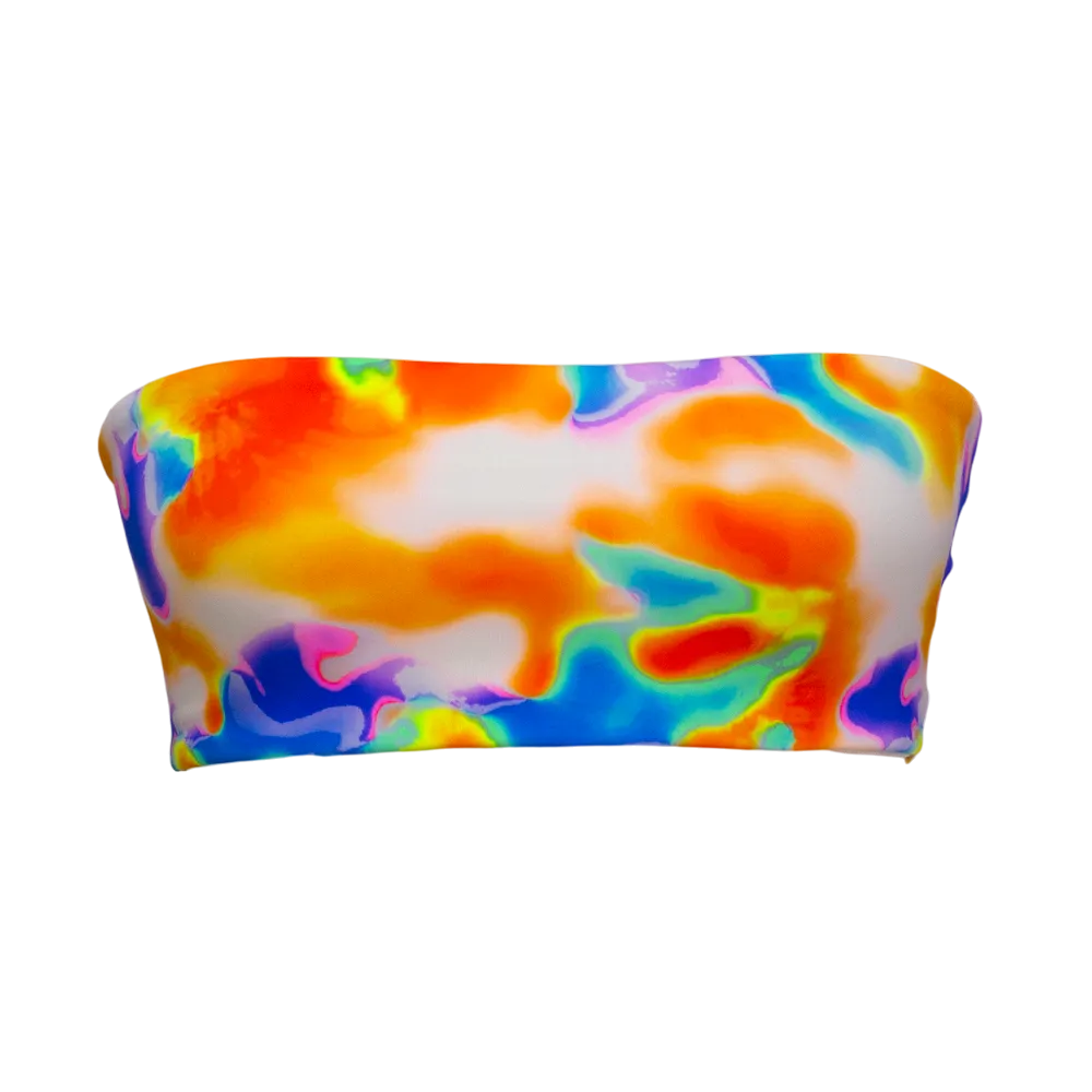 Heat Wave/White Shimmer Zoey Tube Top