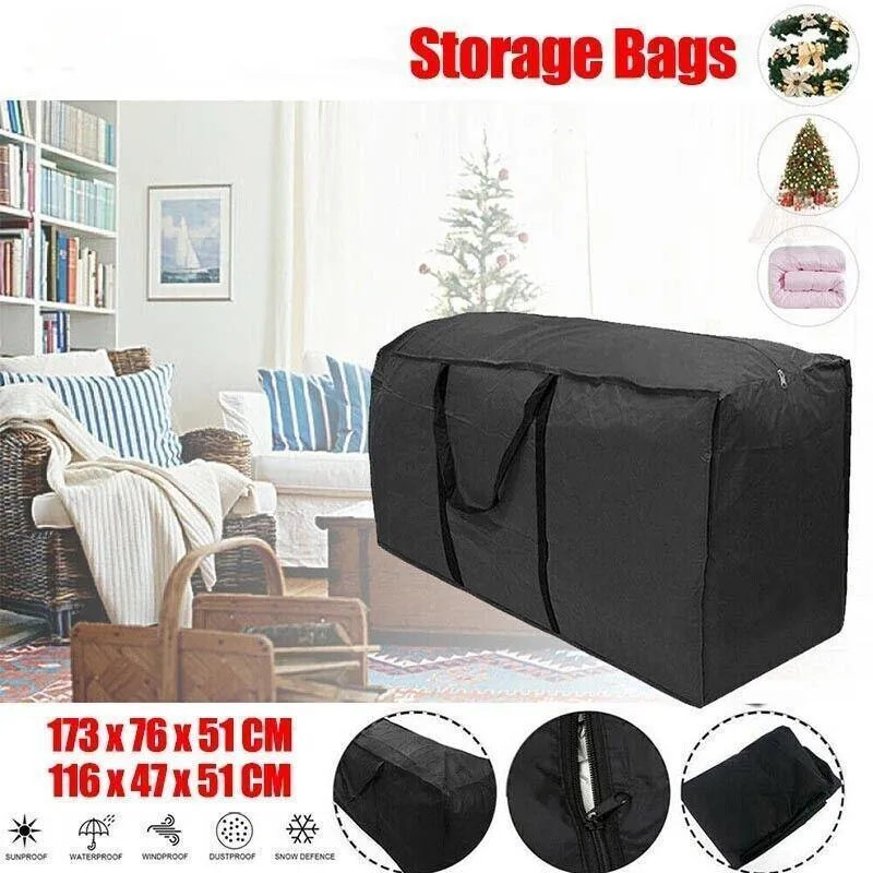 Heavy Duty Large Storage Bag 1PC 2Sizes Black Oxford Cloth