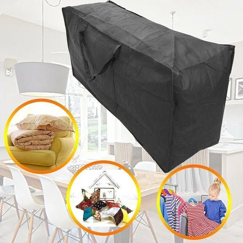 Heavy Duty Large Storage Bag 1PC 2Sizes Black Oxford Cloth