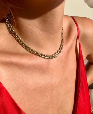 Heavy Link Chain Necklace, 14k